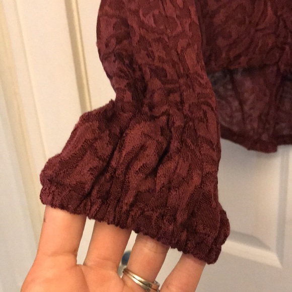 Lucky Brand semi sheer long sleeve blouse size small - Picture 4 of 15